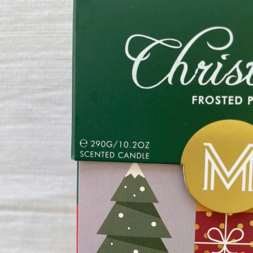 M&SENSE Christmas Collection Scented Candle Frosted Pine - New In Box